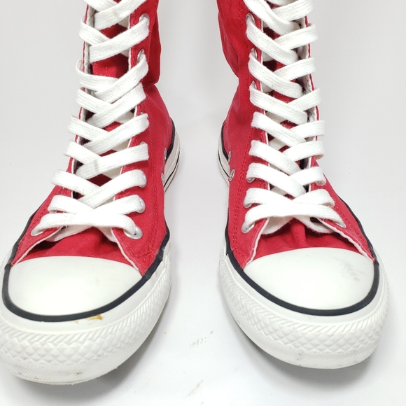 CONVERSE CT All Star Knee High Red Sz 7 - Picture 3 of 4